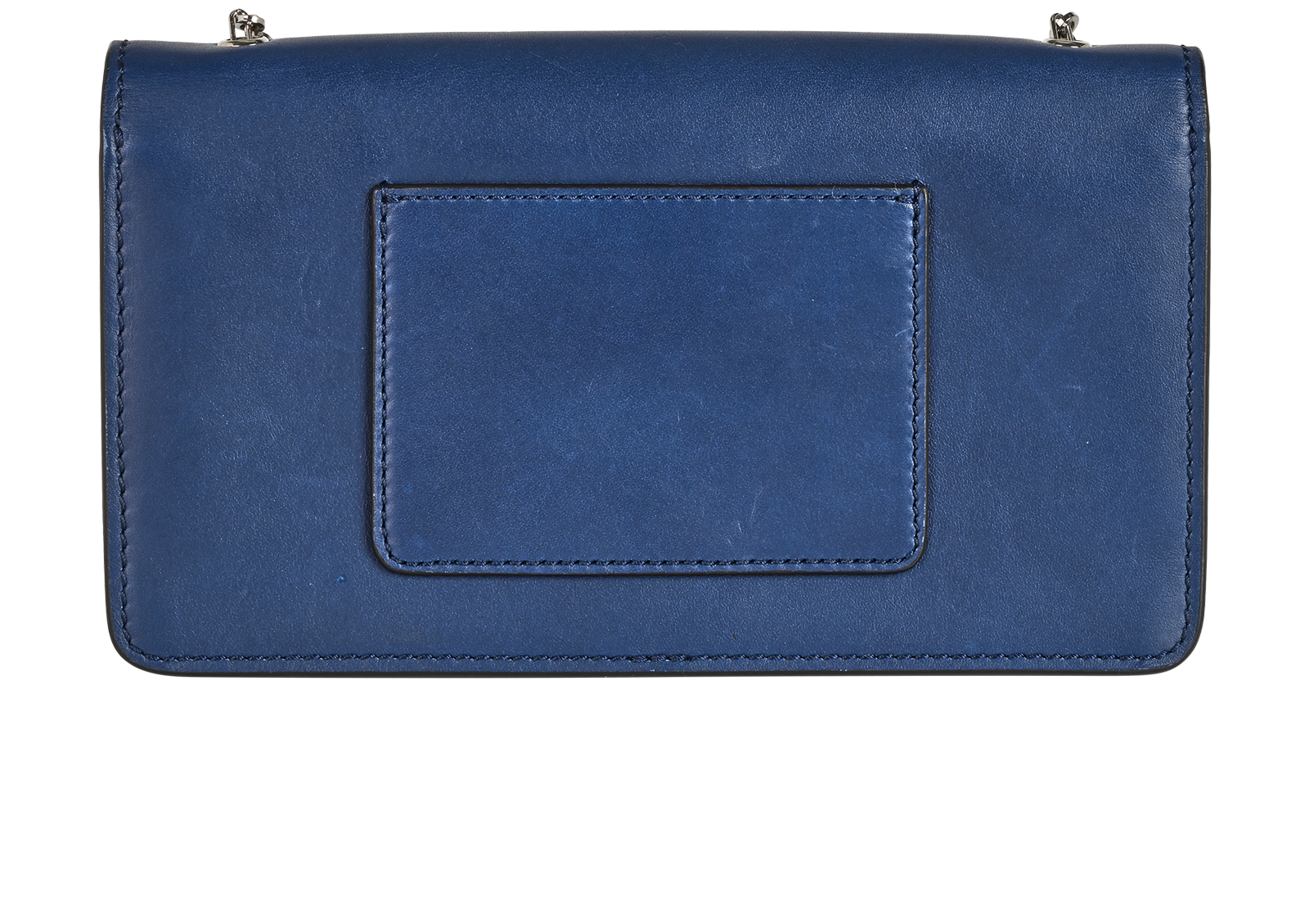 Bayswater Wallet On Chain, &pound;295, Handbags, Blue, Leather, Back view